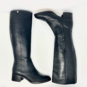 J. Crew Leather Knee Boots in Black Riding Boot